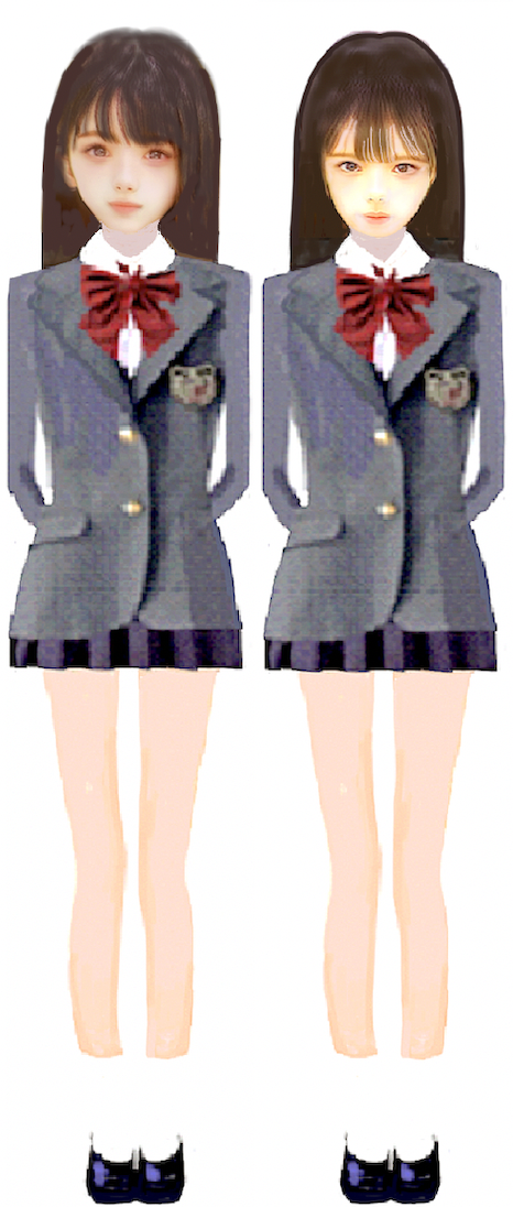 物語ミニスカ美少女M制服1