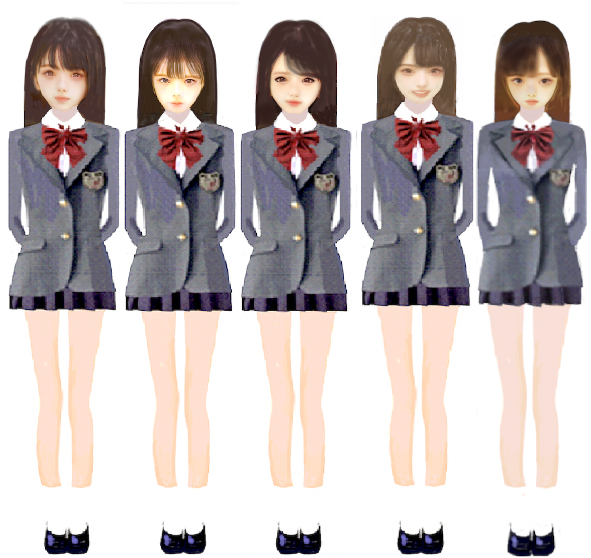 物語ミニスカ美少女M 桐谷流女子制服1