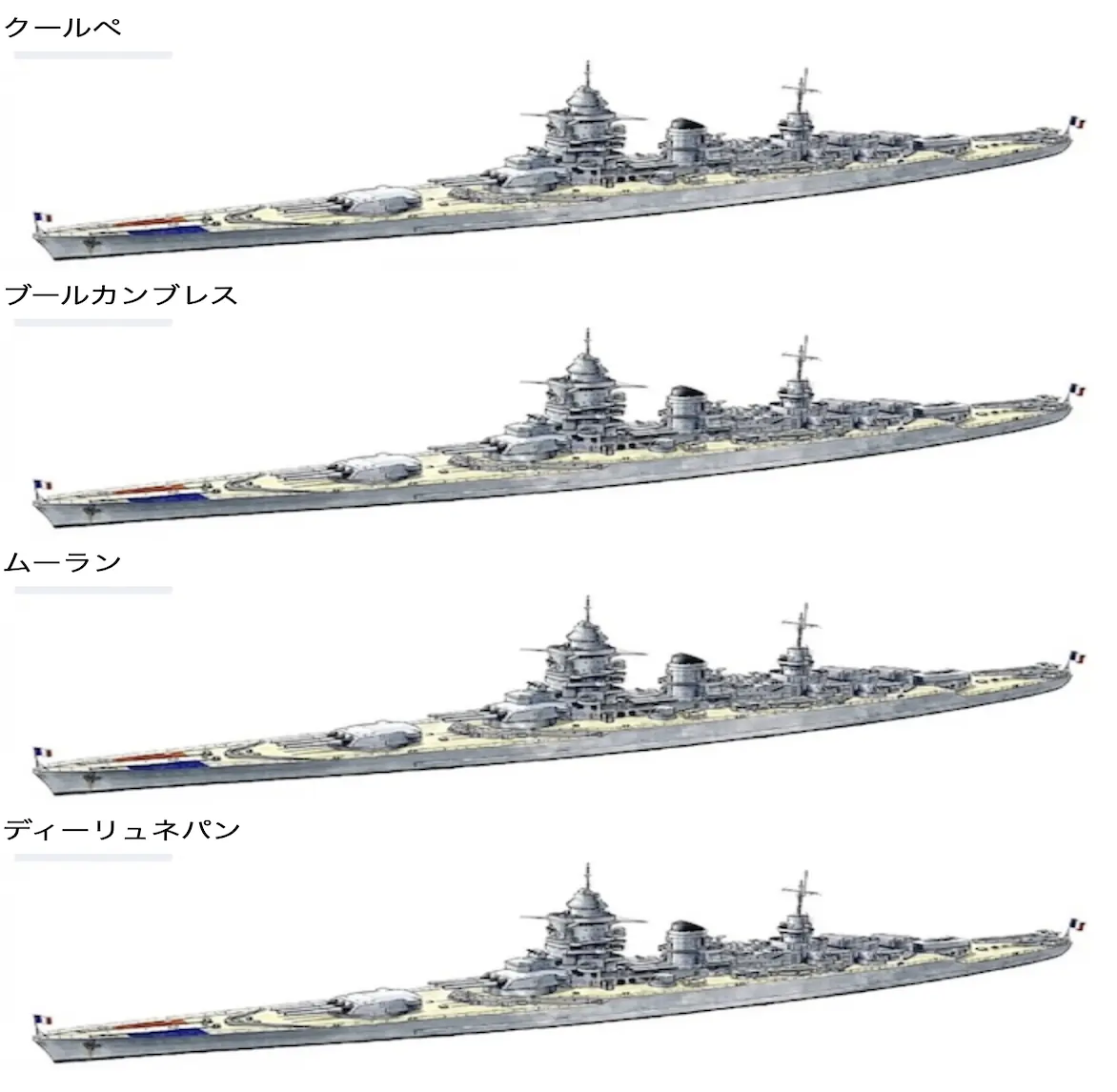物語ミニスカ美少女 仏戦艦クールぺ級