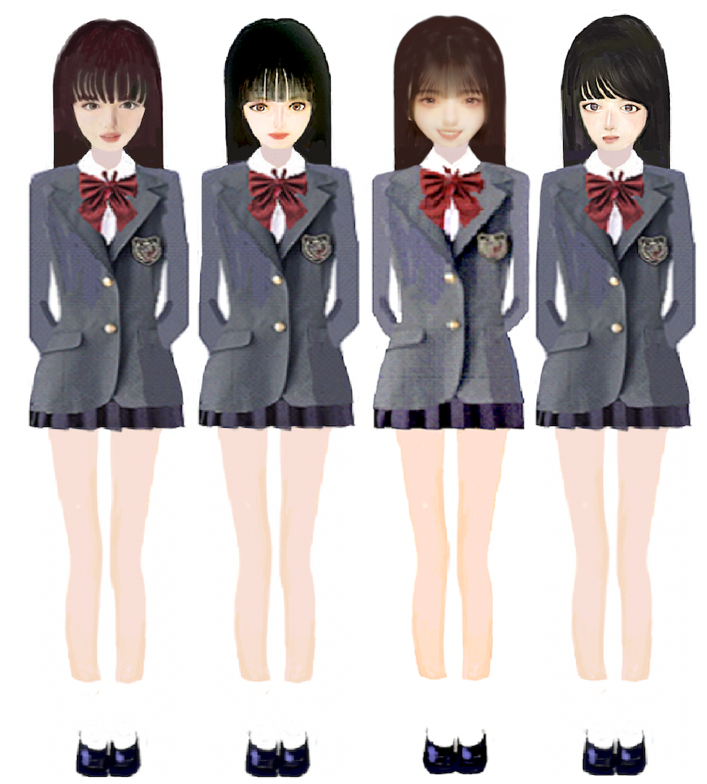 物語ミニスカ美少女M 制服1
