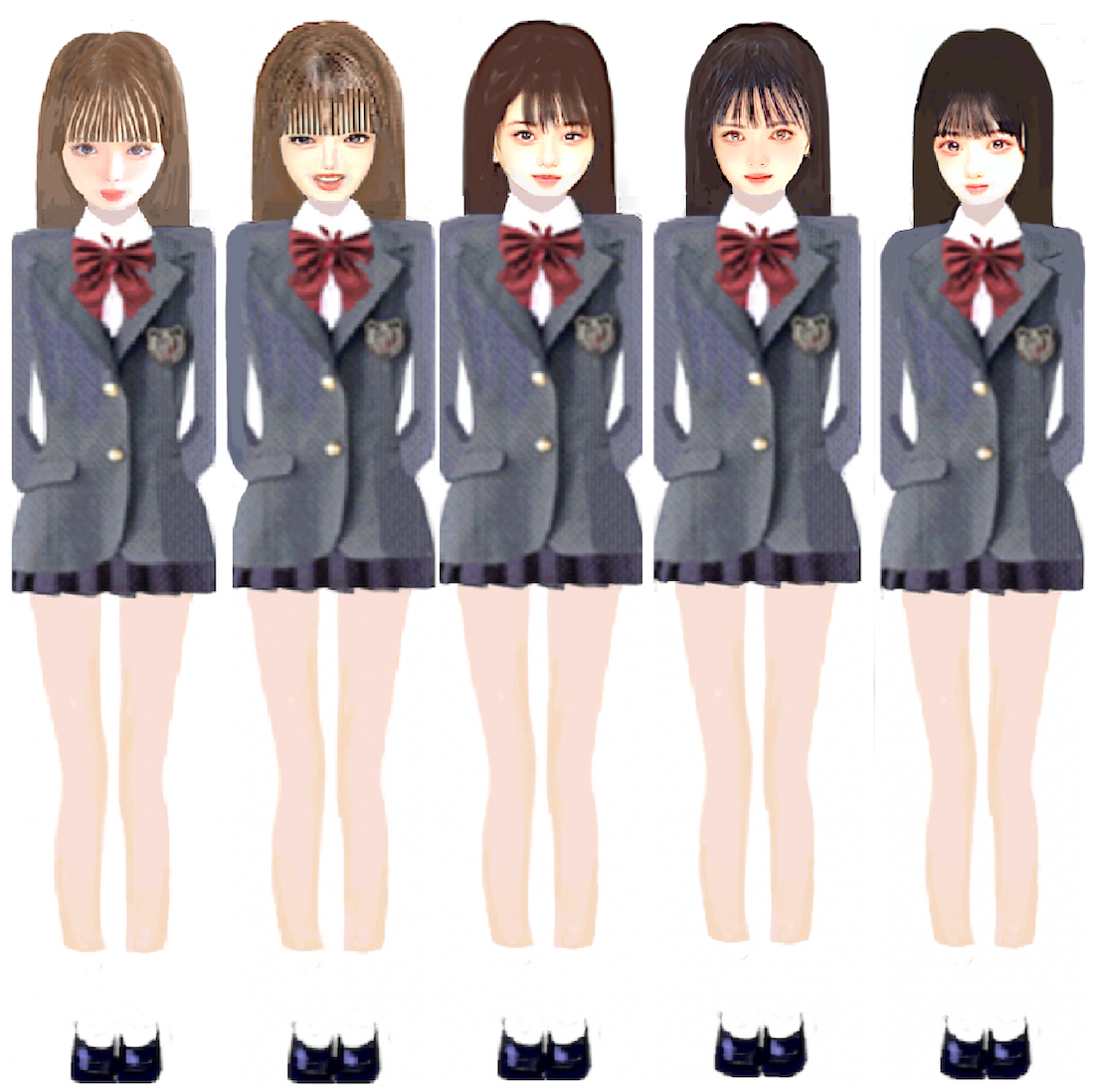 物語ミニスカ美少女M 制服1