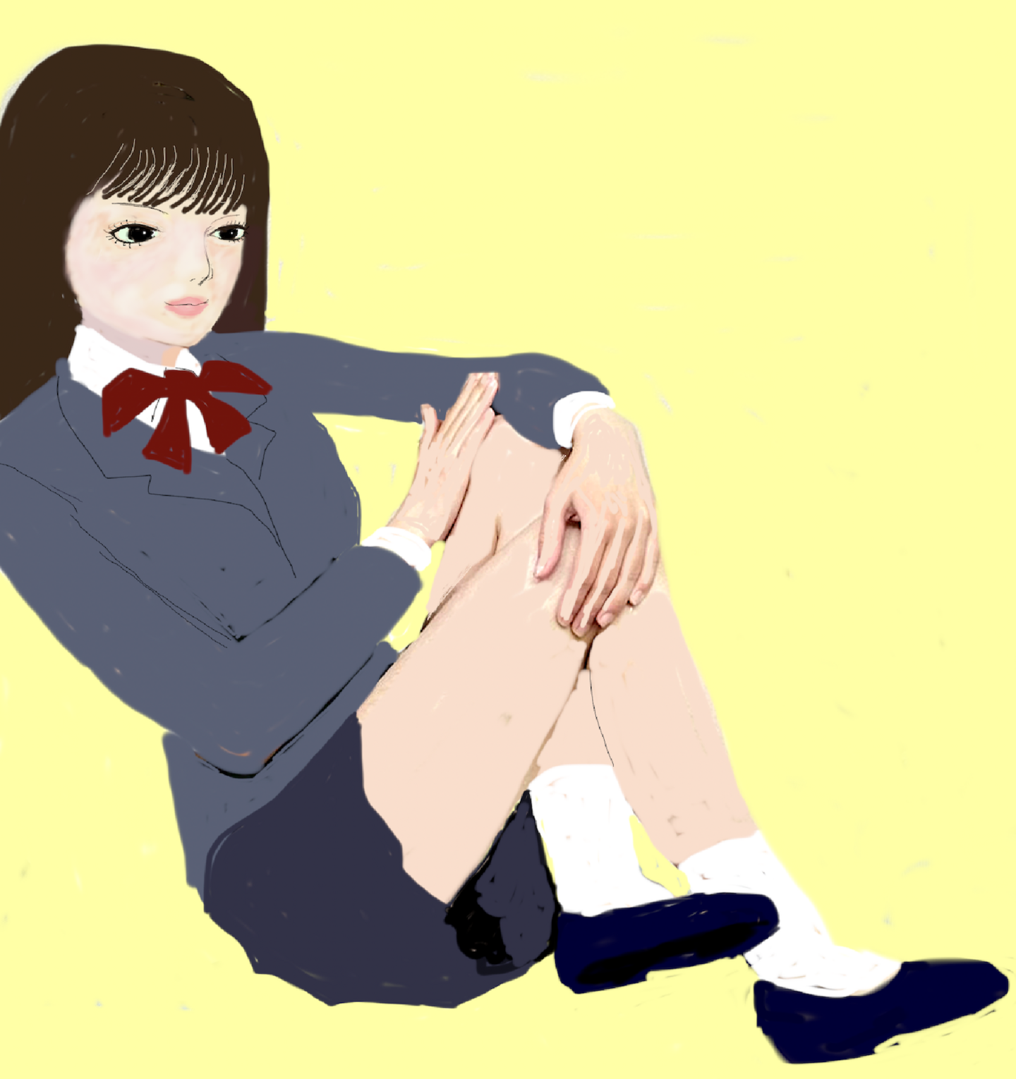物語ミニスカ美少女M 制服１