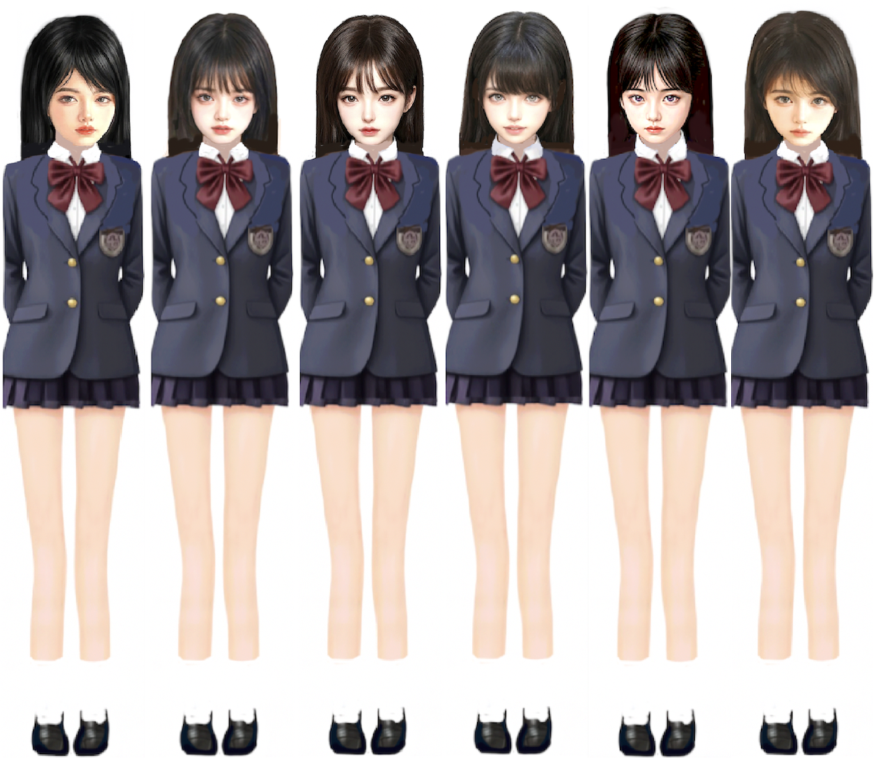 物語ミニスカ美少女M 制服１