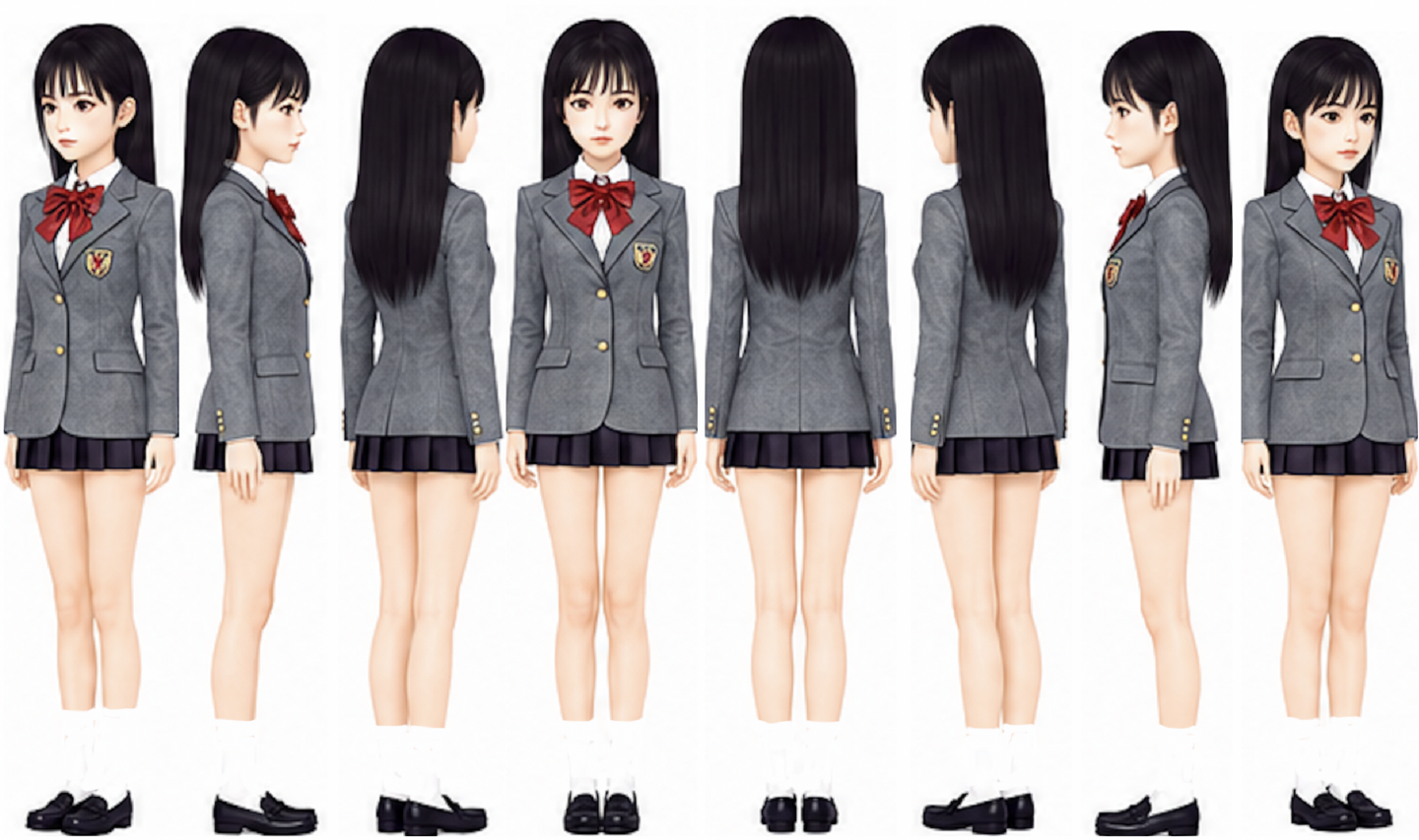 物語ミニスカ美少女M 桐谷流制服　八方向