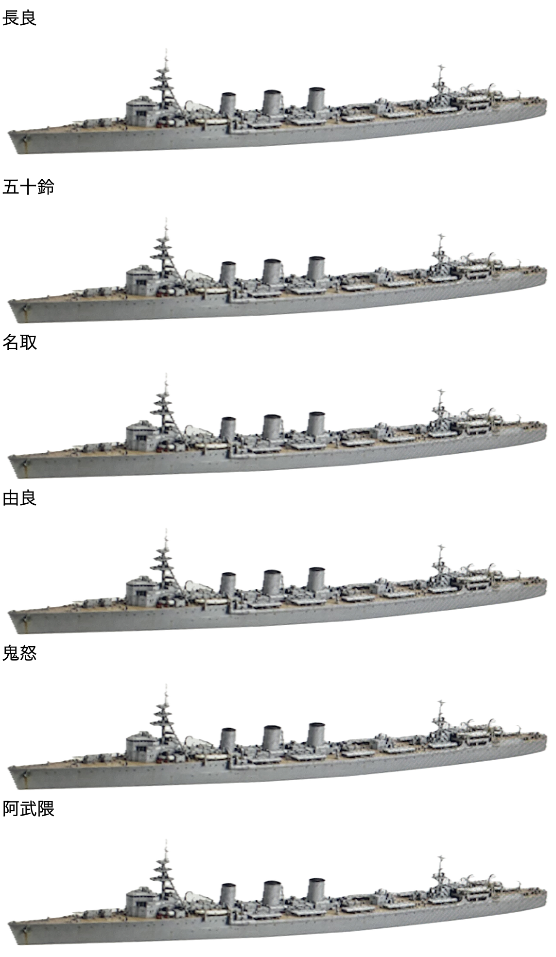 物語ミニスカ美少女M 日海軍軽巡長良級